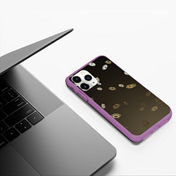 Чехол iPhone 11 Pro матовый Brass knuckles кастет, цвет: 3D-фиолетовый — фото 2