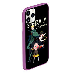 Чехол iPhone 11 Pro матовый SPY FAMILY Семья Шпиона, персонажи, цвет: 3D-фиолетовый — фото 2