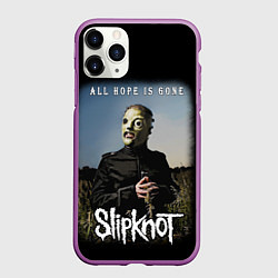 Чехол iPhone 11 Pro матовый SLIPKNOT - All Hope Is Gone Iowa 2008, цвет: 3D-фиолетовый