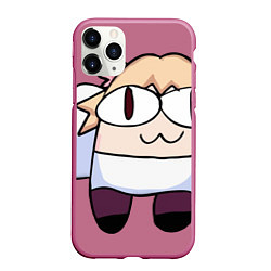 Чехол iPhone 11 Pro матовый Neko sus, цвет: 3D-малиновый