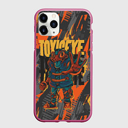 Чехол iPhone 11 Pro матовый Токсичная крейзи лягушка