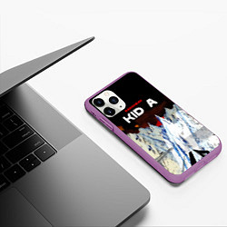 Чехол iPhone 11 Pro матовый Kid A - Radiohead, цвет: 3D-фиолетовый — фото 2