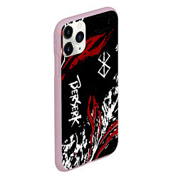 Чехол iPhone 11 Pro матовый BERSERK BLACK MASK - БЕРСЕРК ЧЁРНАЯ МАСКА, цвет: 3D-розовый — фото 2