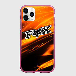 Чехол iPhone 11 Pro матовый FOX RACING - ФОКС СИЯНИЕ, цвет: 3D-малиновый