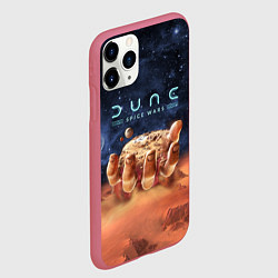 Чехол iPhone 11 Pro матовый Dune: Spice Wars песчаные дюны и рука с базой, цвет: 3D-малиновый — фото 2