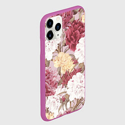 Чехол iPhone 11 Pro матовый Цветы Восхитительный Летний Букет Пион, цвет: 3D-фиолетовый — фото 2