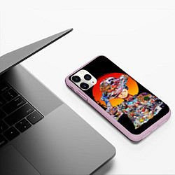 Чехол iPhone 11 Pro матовый ВАН ПИС АРКИ В ЛУФФИ ONE PIECE, цвет: 3D-розовый — фото 2