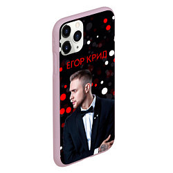 Чехол iPhone 11 Pro матовый Егор крид былые красные кружочки, цвет: 3D-розовый — фото 2