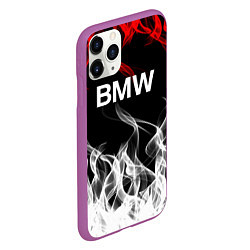 Чехол iPhone 11 Pro матовый Bmw надпись, цвет: 3D-фиолетовый — фото 2