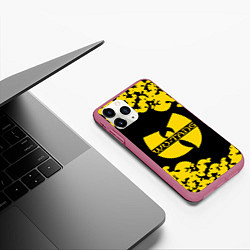 Чехол iPhone 11 Pro матовый Wu bats, цвет: 3D-малиновый — фото 2