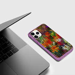 Чехол iPhone 11 Pro матовый Диско шар, цвет: 3D-фиолетовый — фото 2