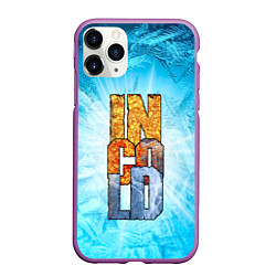 Чехол iPhone 11 Pro матовый IN COLD logo with blue ice, цвет: 3D-фиолетовый