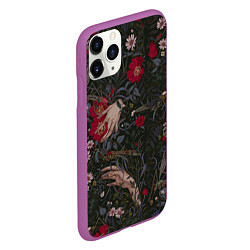Чехол iPhone 11 Pro матовый Ботаника, цвет: 3D-фиолетовый — фото 2