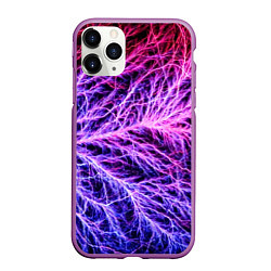 Чехол iPhone 11 Pro матовый Авангардный неоновый паттерн Мода Avant-garde neon, цвет: 3D-фиолетовый