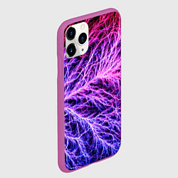 Чехол iPhone 11 Pro матовый Авангардный неоновый паттерн Мода Avant-garde neon, цвет: 3D-фиолетовый — фото 2