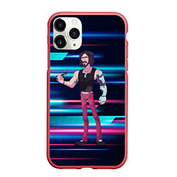 Чехол iPhone 11 Pro матовый Johnny Джонни Cyberpunk