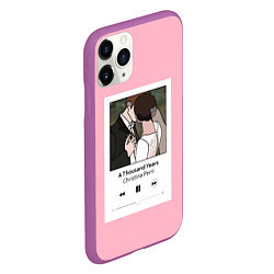 Чехол iPhone 11 Pro матовый Плейлист, цвет: 3D-фиолетовый — фото 2