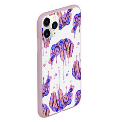 Чехол iPhone 11 Pro матовый Liquid hands, цвет: 3D-розовый — фото 2