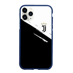 Чехол iPhone 11 Pro матовый Juventus маленькое лого, цвет: 3D-тёмно-синий