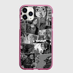 Чехол iPhone 11 Pro матовый The last of us comix, цвет: 3D-малиновый