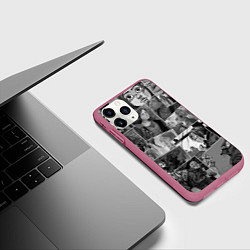 Чехол iPhone 11 Pro матовый The last of us comix, цвет: 3D-малиновый — фото 2