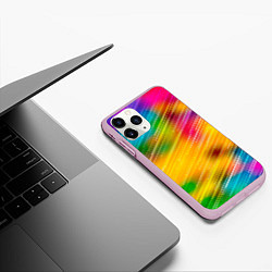 Чехол iPhone 11 Pro матовый RAINBOW POLYCHROME, цвет: 3D-розовый — фото 2