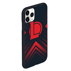 Чехол iPhone 11 Pro матовый Красный Символ League of Legends на темном фоне со, цвет: 3D-черный — фото 2