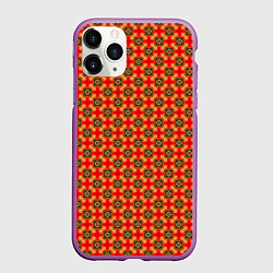 Чехол iPhone 11 Pro матовый COLOR PATTERNED BACKGROUND, цвет: 3D-фиолетовый