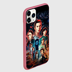 Чехол iPhone 11 Pro матовый ОЧЕНЬ СТРАННЫЕ ДЕЛА 4 STRANGER THINGS 4, цвет: 3D-малиновый — фото 2