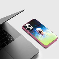 Чехол iPhone 11 Pro матовый Blackout - Scorpions, цвет: 3D-малиновый — фото 2