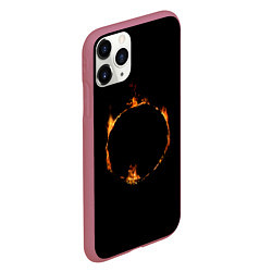 Чехол iPhone 11 Pro матовый Знак тьмы из Dark Souls, цвет: 3D-малиновый — фото 2