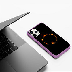 Чехол iPhone 11 Pro матовый Знак тьмы из Dark Souls, цвет: 3D-фиолетовый — фото 2