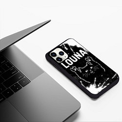 Чехол iPhone 11 Pro матовый Группа Louna и Рок Кот, цвет: 3D-черный — фото 2