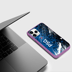Чехол iPhone 11 Pro матовый Псж краска, цвет: 3D-фиолетовый — фото 2