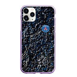 Чехол iPhone 11 Pro матовый Псж paris брызги красок, цвет: 3D-сиреневый