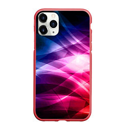 Чехол iPhone 11 Pro матовый Красочная абстрактная композиция Colorful abstract, цвет: 3D-красный