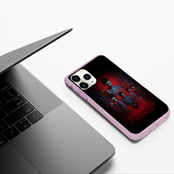 Чехол iPhone 11 Pro матовый ОЧЕНЬ СТРАННЫЕ ДЕЛА ST STRANGER THINGS, цвет: 3D-розовый — фото 2