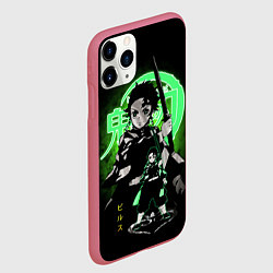 Чехол iPhone 11 Pro матовый КЛИНОК, РАССЕКАЮЩИЙ ДЕМОНОВ ТАНДЖИРО КАМАДО, цвет: 3D-малиновый — фото 2