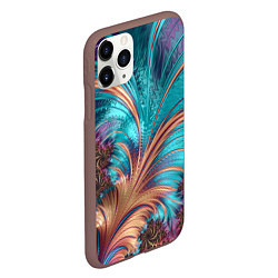 Чехол iPhone 11 Pro матовый Floral composition Цветочная композиция, цвет: 3D-коричневый — фото 2