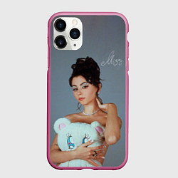 Чехол iPhone 11 Pro матовый ДОРА - MISS, цвет: 3D-малиновый