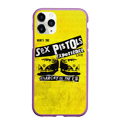 Чехол iPhone 11 Pro матовый Sex Pistols experience LIVE, цвет: 3D-фиолетовый