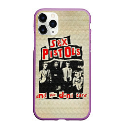 Чехол iPhone 11 Pro матовый We Dont Care - Sex Pistols, цвет: 3D-фиолетовый