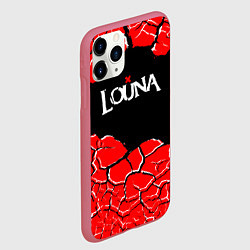 Чехол iPhone 11 Pro матовый Louna band ТРЕЩИНЫ, цвет: 3D-малиновый — фото 2