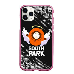 Чехол iPhone 11 Pro матовый Южный парк - Кенни Kenny ангел, цвет: 3D-малиновый