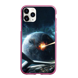 Чехол iPhone 11 Pro матовый Stellaris взрыв звезды лучом с космического корабл