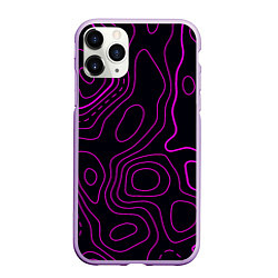 Чехол iPhone 11 Pro матовый THE ILLUSION OF PURPLE LINES