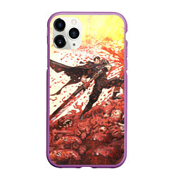 Чехол iPhone 11 Pro матовый BERSERK ГАТС РУНА спина, цвет: 3D-фиолетовый