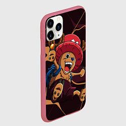 Чехол iPhone 11 Pro матовый Тони Тони Чоппер в прыжке, цвет: 3D-малиновый — фото 2