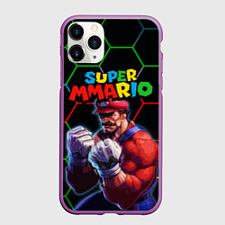 Чехол iPhone 11 Pro матовый ММАРИО ММА Супер Марио Super Mario, цвет: 3D-фиолетовый