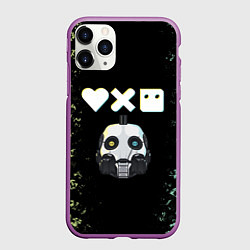Чехол iPhone 11 Pro матовый Love, Death and Robots Pattern, цвет: 3D-фиолетовый